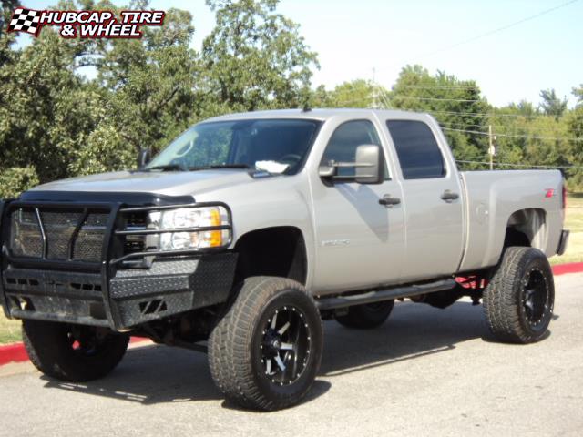 vehicle gallery/chevrolet silverado 2500 hd fuel maverick d262 20X12  Black & Milled wheels and rims